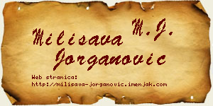 Milisava Jorganović vizit kartica